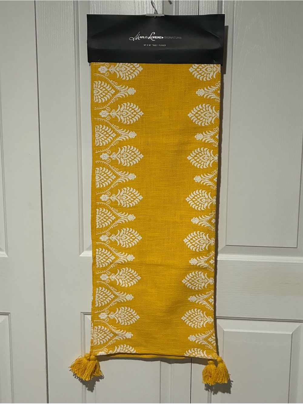 Marlo Lorenz Signature Yellow Woven Table Runner